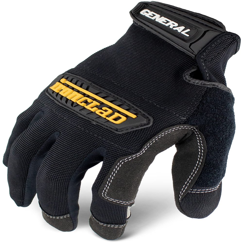 Ironclad GUG05XL General Utility Spandex Gloves, Black, X-Large, Pair