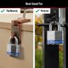 Master Lock 5T Outdoor Padlock with Key, 2 Pack Keyed-Alike, Silver view 4