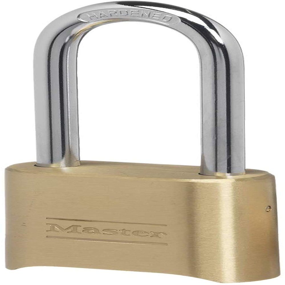 Master Lock Combination Padlock Outdoor Brass Long Shackle Lock 175DLH