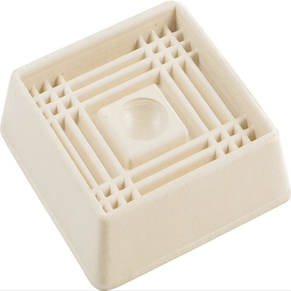 Shepherd Hardware 9166 2-Inch Square Rubber Furniture Cups, 4-Pack