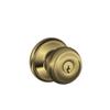 Schlage F51VGEO609 Georgian Antique Brass Steel Entry Lockset ANSI Grade 2 1-3/4 in, No Size, No Color view 1