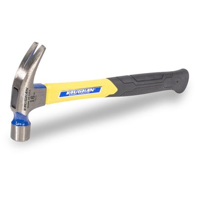 VAUGHAN Rip Claw Nail Hammer, Fiberglass Handle, 16 oz, Made In The USA, FS99, VN12410