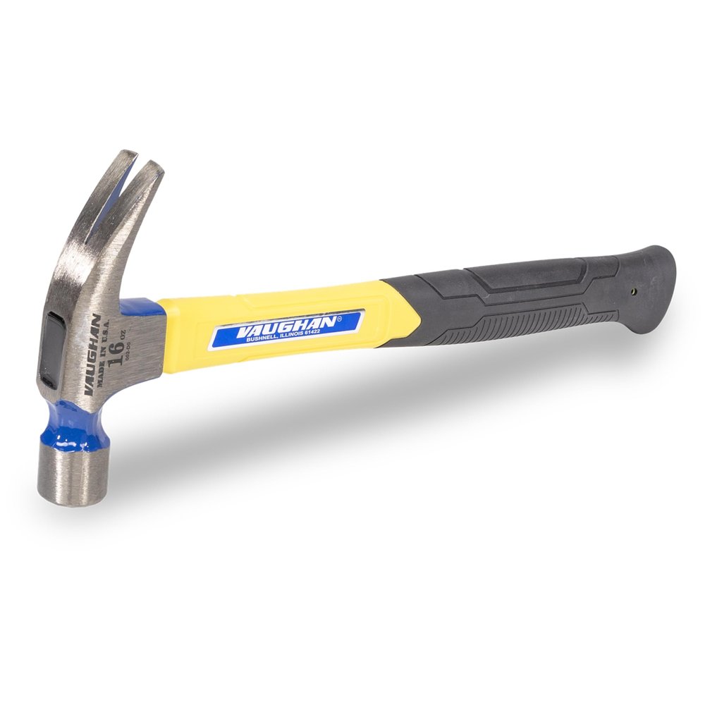VAUGHAN Rip Claw Nail Hammer, Fiberglass Handle, 16 oz, Made In The USA, FS99, VN12410