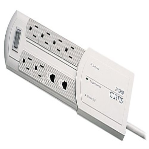 Curtis Sp3300 6 Outlet Surge Protector W/Telephone/Modem/Fax Protection
