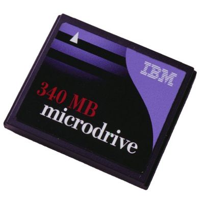 Microtech 340MB Microdrive with PC Card Adap USB Camermate and Software
