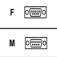 MICROTEST DB-9M to DB-9F Serial Cable Mt310 & Mt350 Scnnr Connct to Prntr