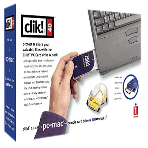 Iomega 40MB PocketZip PC Card Drive and Dock Bundle for Laptop/Desktop
