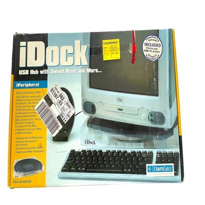 Compucable Idock Color Swivel Base with 3 USB 2 Ser 1 Par Port F/I-Mac