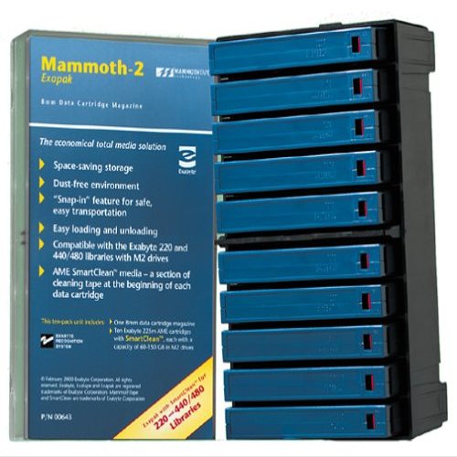 EXABYTE 225m Smart Clean AME Data Cart for M2 Based 220 440 480 Library