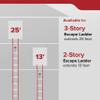 Kidde Fire Escape Ladder, 2-Story Rope Ladder, Extends to 13-Feet, Anti-Slip Rungs view 2
