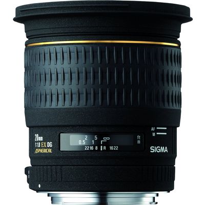 Sigma 20mm f/1.8 EX DG RF Aspherical Wide Angle Lens for Canon Digital SLR Cameras (OLD MODEL)