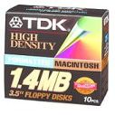 TDK 10-Pack of Mac-Formatted Floppy Disks (MF2HDMFBHRB)