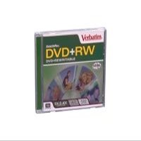 Verbatim DVD+RW 4.7GB Branded with Jewel Compat. with HP & Dell DVD+RW (1-Pack)