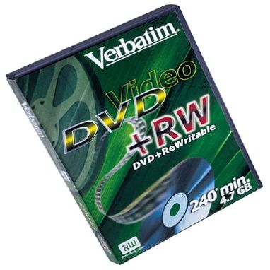 DVD+RW Media 4.7GB Vid Tall Box Brand Comp. with tv Top DVD+RW Drive