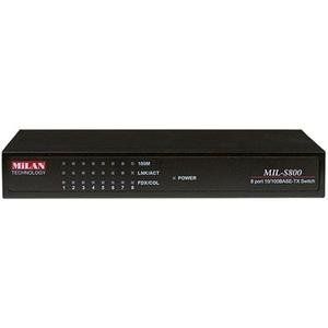 DIGI MIL-S801SC-60US 8-Port Fast Ethernet Switch