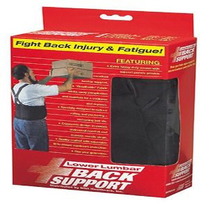 MMI Back Support Belt, Large, 34in.-38in., Black