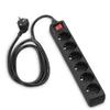 Hama 30394 - 6-Outlet Power Strip with Switch, 230 V, 1.4 m, Black view 1