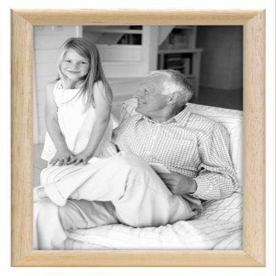 MCS 5x7 Inch Bullnose Fashion Wood Frame, Natural (42306)