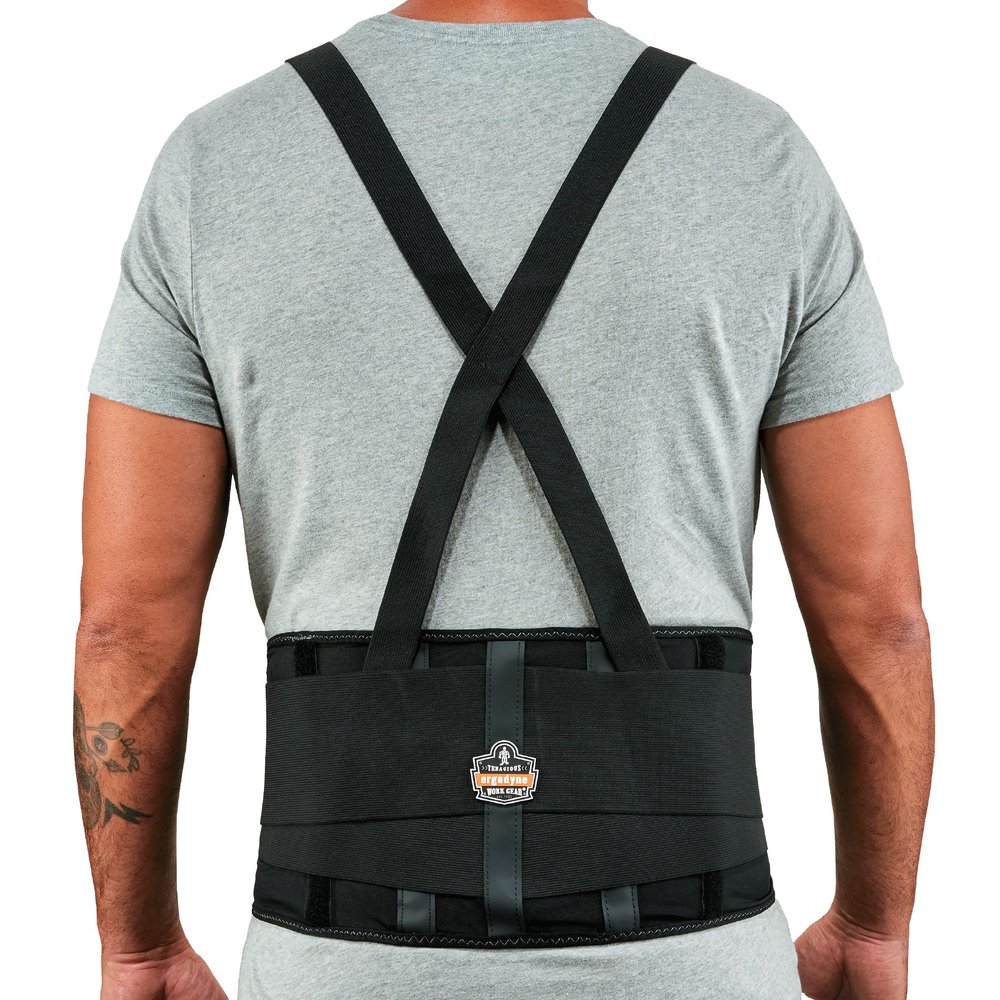 Ergodyne ProFlex 100 Back Support Brace, 8" Spandex Belt, Adjustable, Removeable Straps