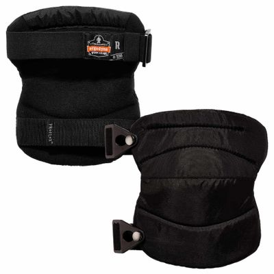 Ergodyne ProFlex 230 Soft Cap Knee Pads, Buckle Closure, Black