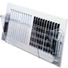 Deflecto Adjustable Air Deflector for Sidewall and Ceiling Registers, Expands from 10 inch to 16 inch Wide, Clear Plastic Vent Cover with Magnetic Attachments for Heating and Cooling Systems view 1