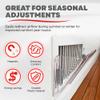 Deflecto Adjustable Air Deflector for Sidewall and Ceiling Registers, Expands from 10 inch to 16 inch Wide, Clear Plastic Vent Cover with Magnetic Attachments for Heating and Cooling Systems view 3