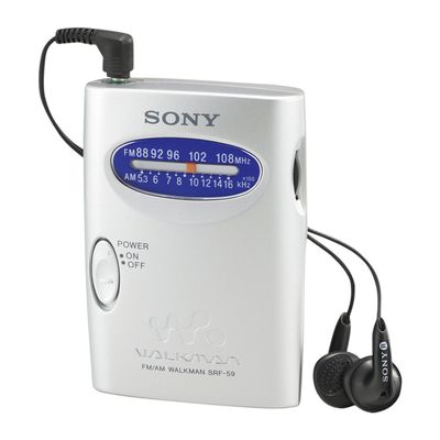 Sony Srf59 Silver Radio Amfm Walkman