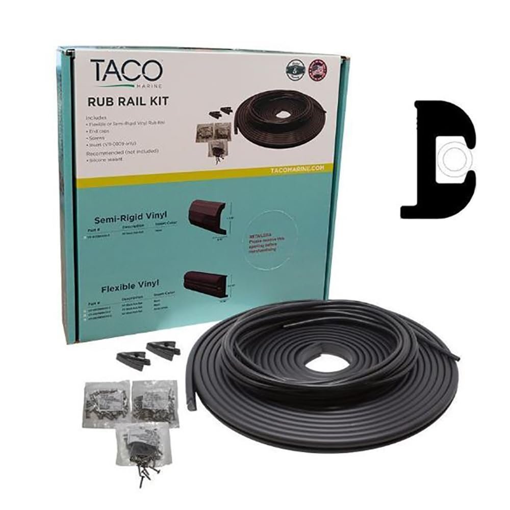 Taco Metal RUB Rail KIT Flex Vinyl WH 50'