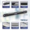 TRENDnet 16-Port Cat6 Unshielded Patch Panel,Rackmount, 1U 19", Cat3,Cat4,Cat5,Cat5e,Cat6 Compatible, 250Mhz Connection, Ideal for Copper Gigabit Ethernet Connections, Black, TC-P16C6 view 2