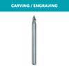Dremel 118 Rotary Tool Accessory Carving Bit- Perfect for Wood, Plastic, Linoleum, and Soft Metals, Gray, 1/8 in view 2