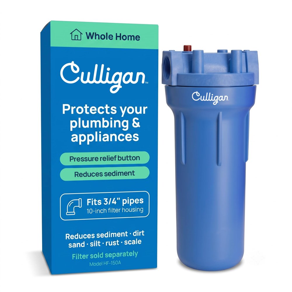 Culligan Whole House Water Filter System - for 3/4" Pipes, Fits 10 x 2.5 in