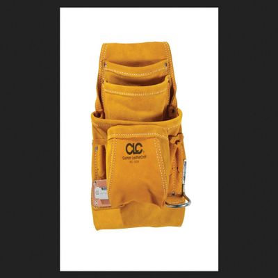 Custom LeatherCraft PK533X 10-Pocket Carpenter's Nail and Tool Bag with Web Belt