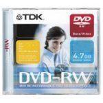 TDK - DVD-RW - 4.7 Go 2x - bo?tier CD - support de stockage