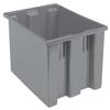 Akro-Mils 35300 Nest and Stack Plastic Storage Container and Distribution Tote, (29-1/2-Inch L x 19-1/2-Inch W x 15-Inch H), Gray, (3-Pack) view 1