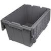 Akro-Mils 39120 Industrial Plastic Storage Tote with Hinged Attached Lid, (21-Inch L by 15-Inch W by 12-Inch H), Gray, (6-Pack) view 1