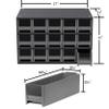 Akro-Mils 15-Drawer Steel Parts Craft Storage Cabinet Hardware Organizer, 19715, (17-Inch W x 11-Inch D x 11-Inch H), Gray Cabinet, Gray Drawers,Black view 2