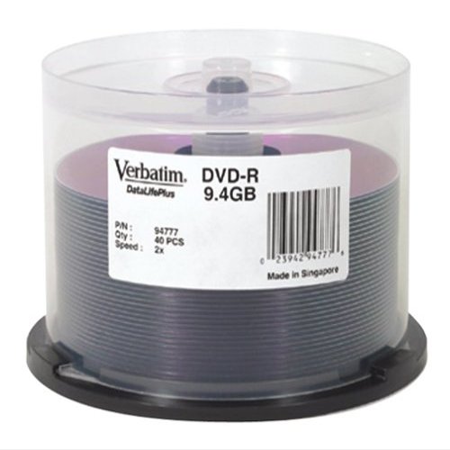 Verbatim 40PK DVD-R 9.4GB 2X DOUBLE (94777)