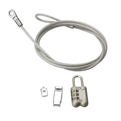 ELECOM Security Lock Wire with Dial Type Padlock D-Sub Connection ESL-12 (Japan Import)