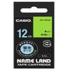 Casio XR-12FGN Label Writer Name Land Tape, 0.5 inches (12 mm), Fluorescent Green view 1