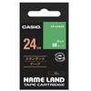 Casio Label Writer Nameland Tape 24mm XR-24AGN Green White Letters view 1