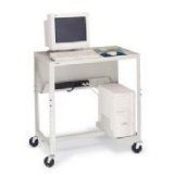 Bretford EC2741FF-BK 41" Adjustable Height Computer Cart Electrical