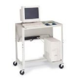 Bretford EC2741FF-BK 41" Adjustable Height Computer Cart Electrical
