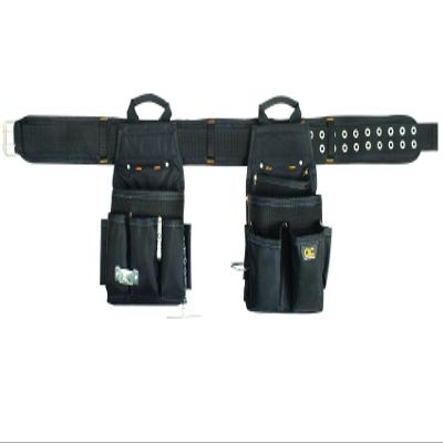 CLC Custom Leathercraft 5609 3 Piece Electrical Combo Tool Belt, 20 Pocket, Black, 29-46 inches