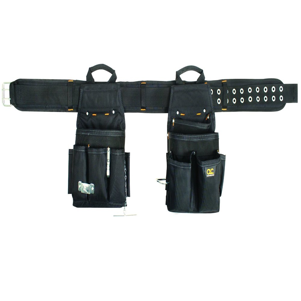 CLC Custom Leathercraft 5609 3 Piece Electrical Combo Tool Belt, 20 Pocket, Black, 29-46 inches