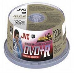 JVC 4.7GB DVD+R Media, 30-Pack Spindle