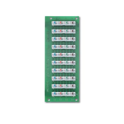 Leviton 1x9 Bridged Telephone Board, 47603-110, Green