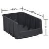 Akro-Mils 30718 Economy Stacking Shelf Plastic Storage Bins, (12-Inch x 8-3/8-Inch x 5-Inch), Black (8-Pack) view 3