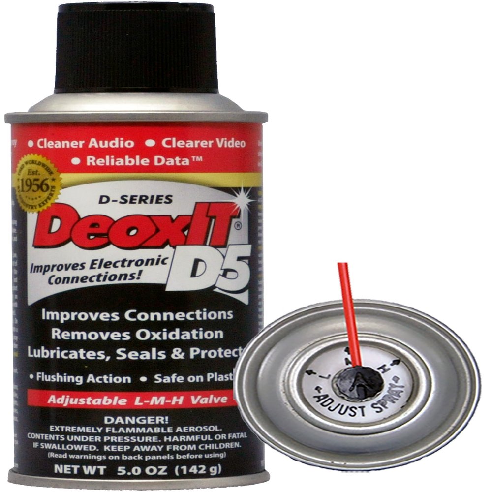 DeoxIT D5S-6 Spray, More Than A Contact Cleaner, 142g, Integrated Straw, Pack of 1