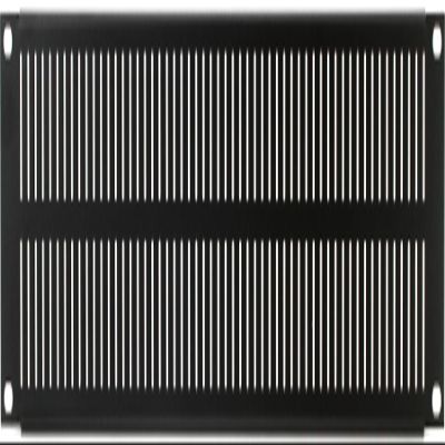 Vertical Slotted Econo Blank Vent Panel Panel Height: 3.5" H (2U space), Color: Black Powder Coat