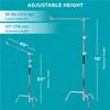 Flashpoint 10' C Light Stand on Turtle Base Kit with Two Tier Spring Loaded Riser Column, Two 3" GOBO Heads, Baby Pin and 40" Grip Arm, Chrome, a C Stand for Cinema and Still Studios view 4